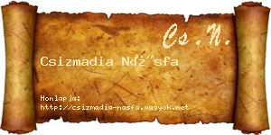 Csizmadia Násfa névjegykártya
